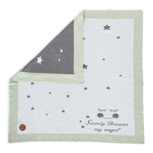 Вязанный плед Ceba Baby Stars 90х90 см  мята