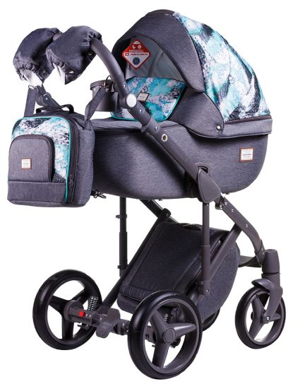 Коляска 2 в 1 Adamex Luciano jeans Q313