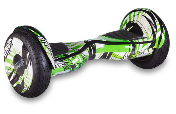 Гироборд Smart SNS All Road - 10,5 дюймов TaoTao APP + самобаланс Green Graffiti (Зеленый граффити)