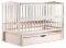 Кровать Babyroom Веселка маятник, ящик, откидной бок DVMYO-3  бук слоновая кость