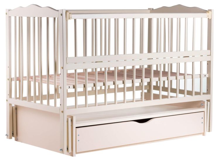 Кровать Babyroom Веселка маятник, ящик, откидной бок DVMYO-3  бук слоновая кость