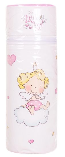 Термоконтейнер Ceba Baby Standard 63*63*225мм Little Angel  белый-розовый (ангелочек)