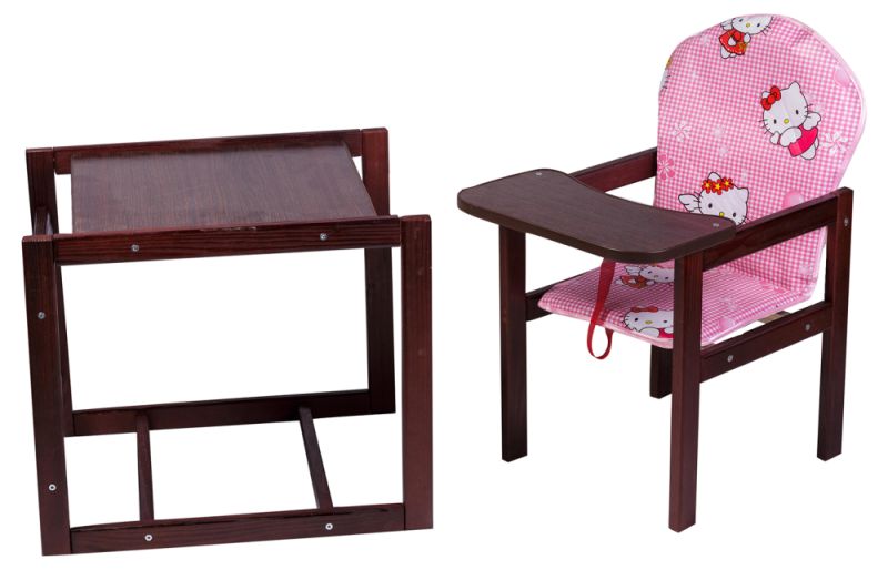 Стульчик- трансформер Наталка Зайчик-22 темный  розовый (hello kitty)