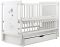 Кровать Babyroom Медвежонок M-03 маятник, ящик, откидной бок  бук белый