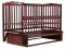 Кровать Babyroom Веселка маятник, откидной бок DVMO-2  бук тик