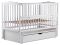 Кровать Babyroom Веселка маятник, ящик, откидной бок DVMYO-3  бук белый