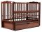 Кровать Babyroom Веселка маятник, ящик, откидной бок DVMYO-3  бук орех