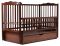 Кровать Babyroom Веселка маятник, ящик, откидной бок DVMYO-3  бук орех