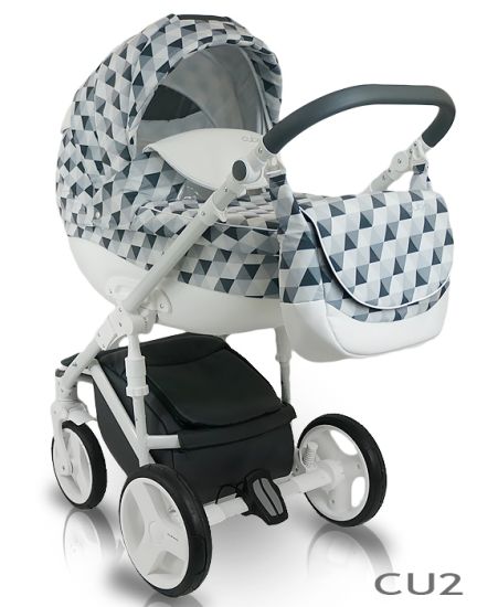 Коляска 2 в 1 Bexa Cube (White Amo) CU-2