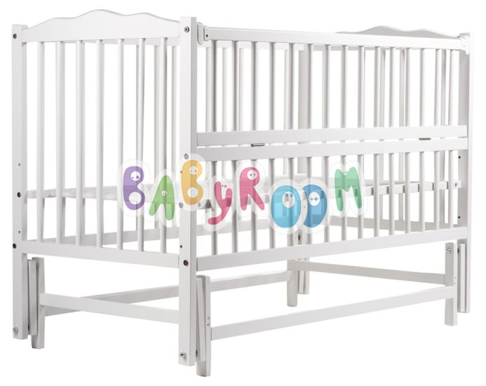 Кровать Babyroom Веселка маятник, откидной бок DVMO-2  бук белый