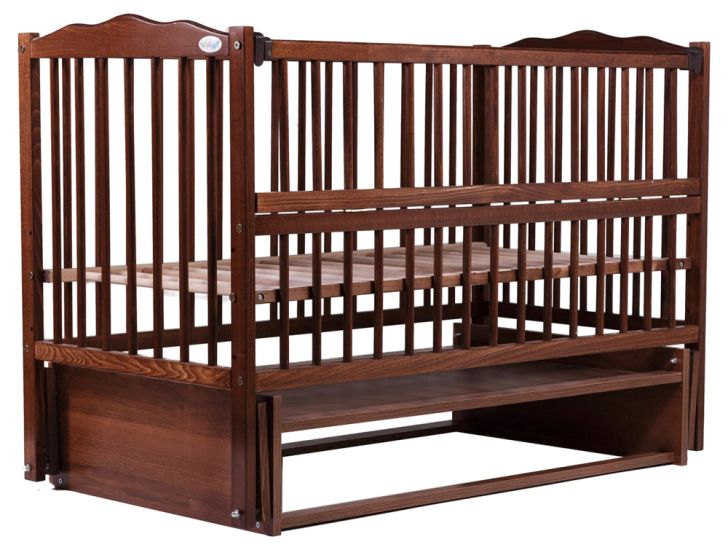 Кровать Babyroom Веселка маятник, откидной бок DVMO-2  бук орех