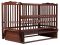 Кровать Babyroom Веселка маятник, откидной бок DVMO-2  бук орех