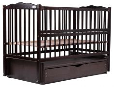 Кровать Babyroom Веселка маятник, ящик, откидной бок DVMYO-3  бук венге
