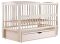 Кровать Babyroom Еліт маятник, ящик, откидной бок DEMYO-5  бук слоновая кость