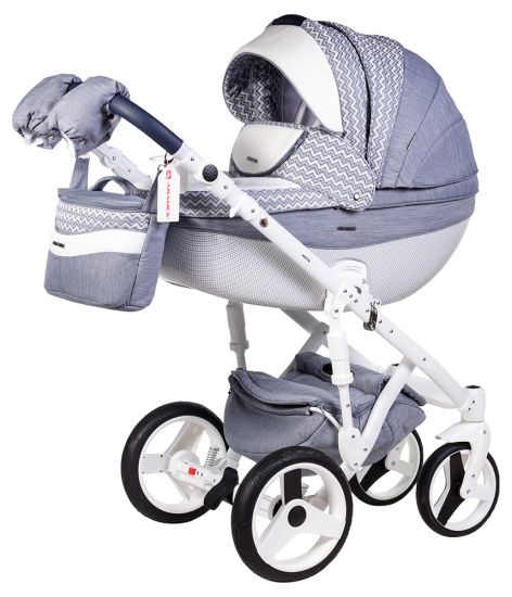 Коляска 2 в 1 Adamex Monte Deluxe Carbon D57