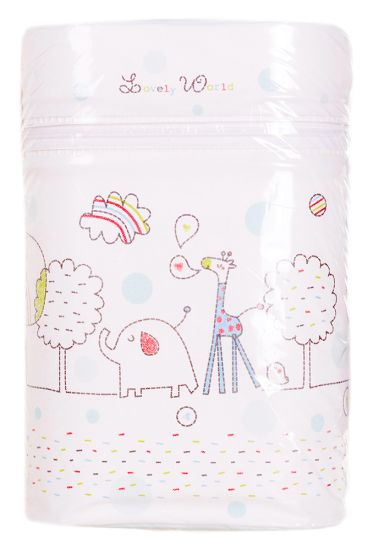 Термоконтейнер Ceba Baby Double 85*155*230мм*2шт бутылочки  белый (жираф, слон)