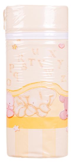 Термоконтейнер Ceba Baby Jumbo 70*80*230мм универсальный  беж-желтый (зайцы,слон,медведь)