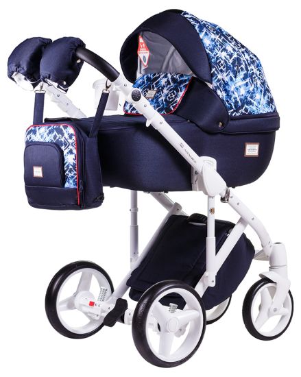Коляска 2 в 1 Adamex Luciano jeans Q321