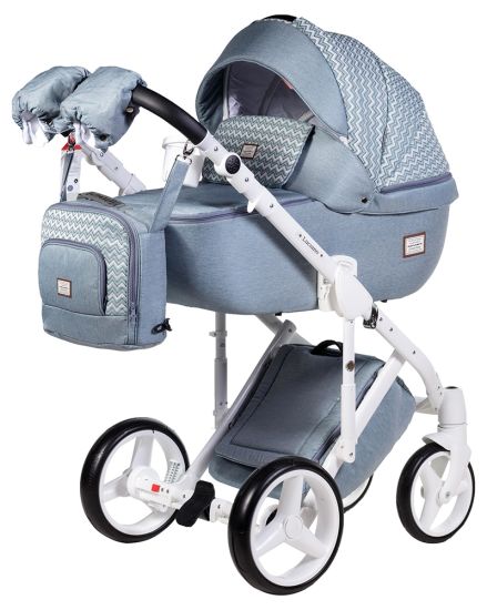 Коляска 2 в 1 Adamex Luciano jeans Q204